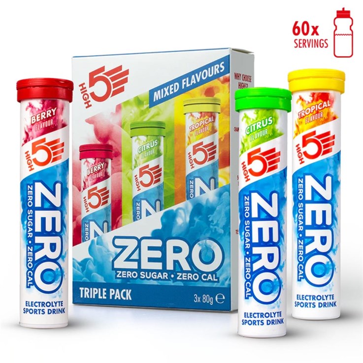 High5 - Zero - Triple Pack - Berry, Citrus And
 Tropical - 3 x 20 tab