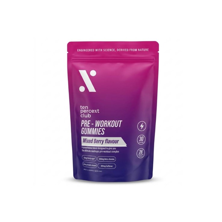 The Ten Percent Club - Pre Workout Gummies - Mixed Berry - 60 gummies