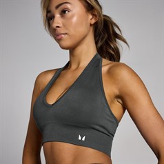 MyProtein - Tempo Seamless Halter Neck Bra - Night Grey - XL