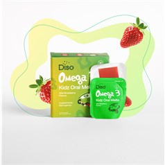 Diso - Kidz Omega 3 Oral Strips - Immunity Strawberry - Pack of 30