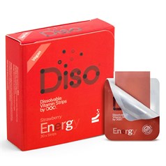 Diso - Energy Oral Strips - Energy Strawberry - Pack of 30