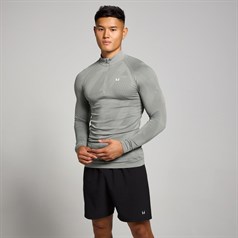MyProtein - Tempo Pillar Graphic Seamless 1/4 Zip - Storm - L