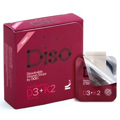 Diso - D3+K2 Oral Strips - Immunity Wild Raspberry - Pack of 30