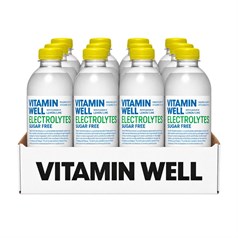 Vitamin Well - Sport 002 Sugar Free Isotonic Electrolyte - Lemon & Lime - 12 x 500ml