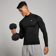 MyProtein - Tempo Pillar Graphic Seamless 1/4 Zip - Black - XL