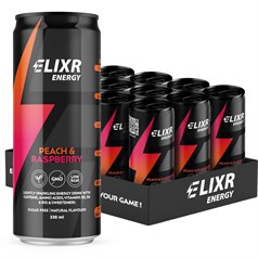Elixr Energy - Energy Drink - Peach & Raspberry - 12 x 330ml