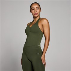 MyProtein - Tempo Seamless Halter Neck Vest - Forest Green - XL