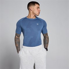 MyProtein - Tempo Pillar Graphic Seamless T-Shirt - Slate Blue - XXL