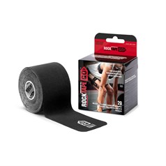Rocktape - Rocktape Go - Standard Pre-Cut Kinesiology Tape - Black - 10 Inch Strips