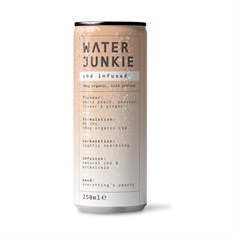 WaterJunkie - CBD Drink - 12 x 250ml Online Packaging - White Peach, Passionflower & Ginger - 250ml
